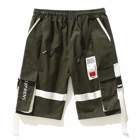Shorts Deportivos Hombre Verano Estilo Urbano Sueltos Funcionales Tendencia Dark