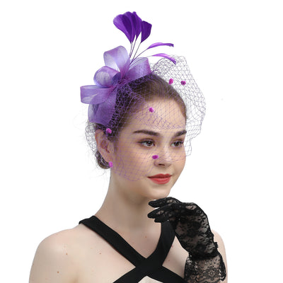 Tocado de Novia con Velo, Lazo y Sombrero de Copa - Image 7