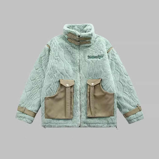 Abrigo Retro de Lana de Cordero y Algodón para Hombre y Mujer - Image 2