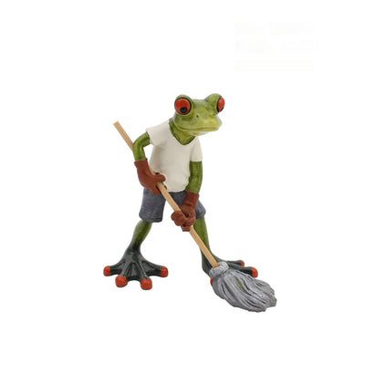 Figura Decorativa de Rana en Resina para Sala y Estudio - Image 7