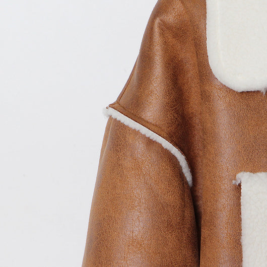 Chaqueta de Cuero con Forro de Velvet para Cordero - Abrigo Grueso y Cálido - Image 11