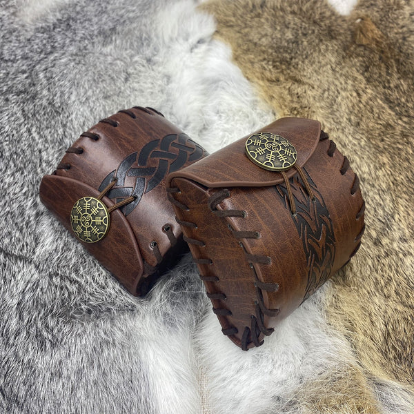 Bolsa Cuadrada Medieval Estilo Vikingo Nórdico para Cosplay y Eventos