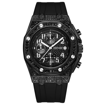 Reloj Cronógrafo de Lujo con Diamantes y Esfera Grande - Image 3
