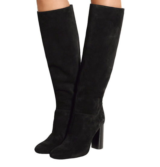 Botas de Ante Negro con Tacón Robusto y Punta Redonda - Image 11