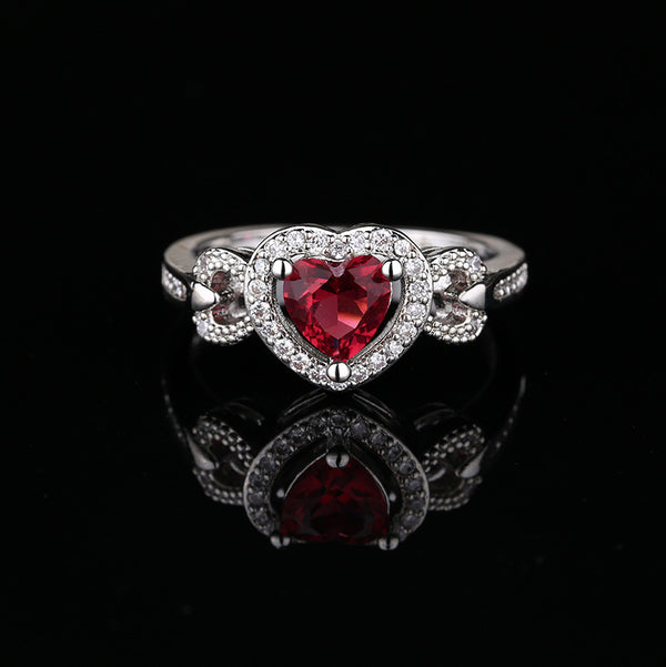 Pulsera Personalizada Anillo Corazón Rojo para Boda
