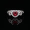 Pulsera Personalizada Anillo Corazón Rojo para Boda