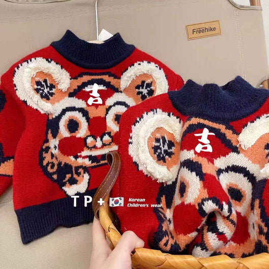 Suéter Infantil con Estampa de Tigre - Pullover Cómodo para Niños - Image 6