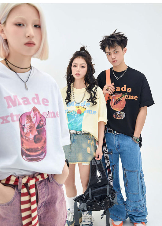 Camiseta Unisex Dopamine Street Style - Estampado Casual Oversize - Image 9