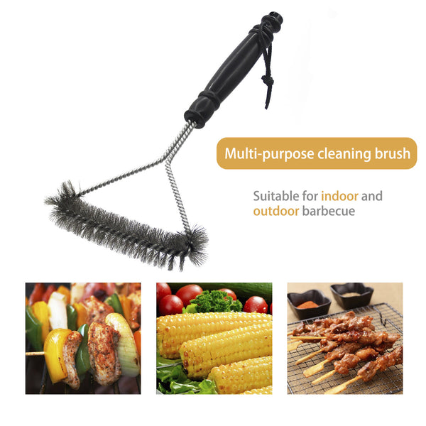 Cepillo Limpiador BBQ Profesional de Acero Inoxidable con Cerdas de Alambre