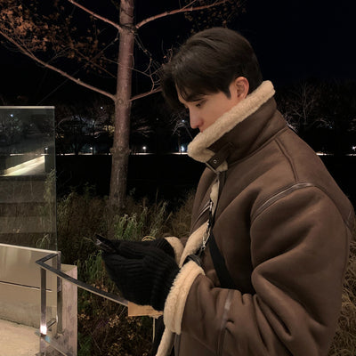 Abrigo de Invierno para Hombre con Lana de Cordero Integrada y Algodón Acolchado Reforzado - Image 45