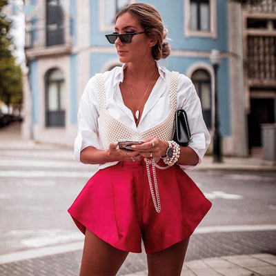 Shorts Acampanados con Botones - Corte Amplio y Elegante - Image 14