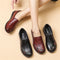 Zapatos Casuales de Cuero Suave con Suela Plana para Mujeres Mayores
