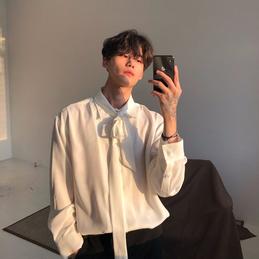Camisa Suelta de Lino Blanco para Hombre - Diseño Minimalista