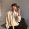 Camisa Suelta de Lino Blanco para Hombre - Diseño Minimalista