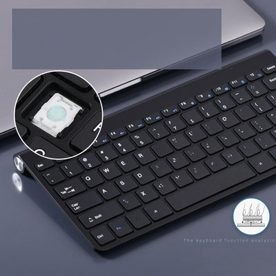 Kit Inalámbrico Compacto: Teclado Mini y Ratón USB Slim