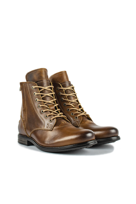 Botas Vaqueras Retro Hombre con Cordones Martin Punta Redonda Tacón Bajo - Image 14