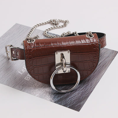 Bolsa Crossbody Semicircular Compacta con Cinturón - Image 3