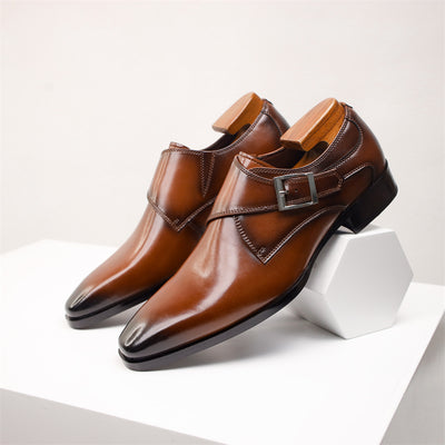 Zapatos Formales de Cuero para Hombre Estilo Británico Punta Cuadrada - Image 14