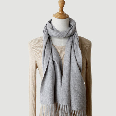 Bufanda de Cachemira Pura Colores Sólidos para Otoño e Invierno - Image 27