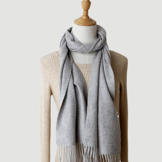 Bufanda de Cachemira Pura Colores Sólidos para Otoño e Invierno - Image 27