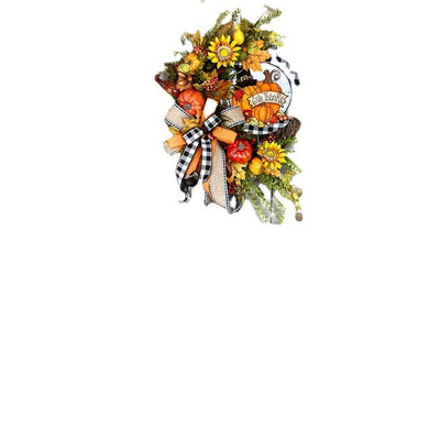 Corona Decorativa Otoño Girasoles y Calabazas para Acción de Gracias - Image 3