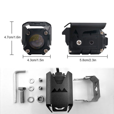Faro Auxiliar LED Bicolor (Blanco y Ámbar) para Moto y Trabajo Pesado - Image 7