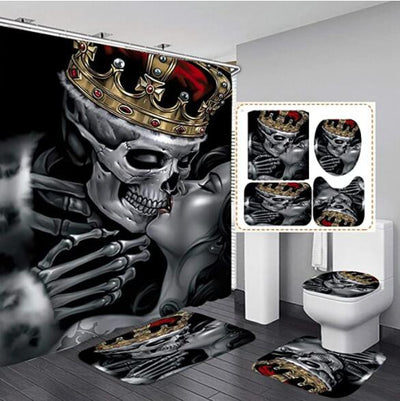 Cortina de Baño Halloween Impresa Gruesa e Impermeable - Image 24