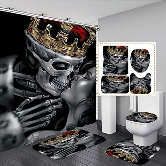 Cortina de Baño Halloween Impresa Gruesa e Impermeable - Image 24