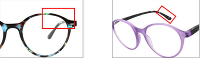 Round full-frame reading glasses with brown and clear striped pattern, featuring anti-blue light lenses. - Image 13