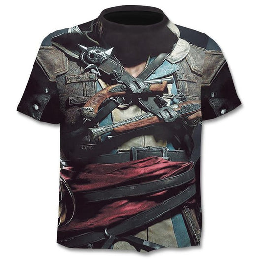 Playera Hombre Estilo Punk Calavera Gótica - Image 8