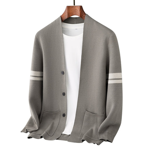 Suéter Abrigo Hombre Invierno Tejido Grueso Jacquard Manga Larga - Image 8