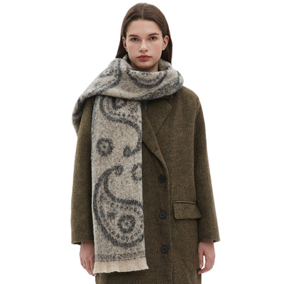 Bufanda Cuello Cálido Estampado Paisley Jacquard Unisex - Image 3