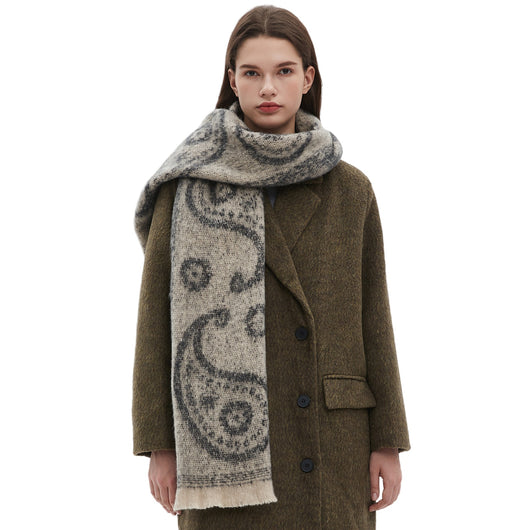 Bufanda Cuello Cálido Estampado Paisley Jacquard Unisex - Image 3