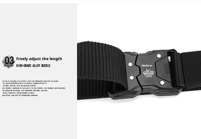 Cinturón Táctico de Lona con Hebilla de Liberación Rápida para Hombre - Image 12