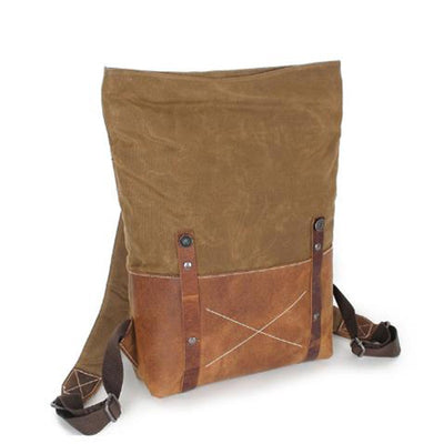 Mochila de Viaje en Lona Encerada Resistente con Detalles en Cuero Premium - Image 13