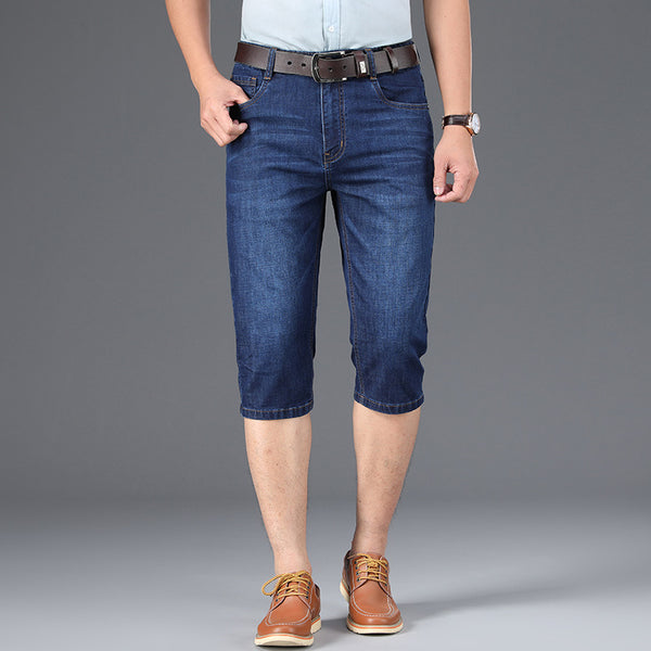 Pantalones Cropped Slim de Cintura Alta para Hombre - Estilo Ejecutivo