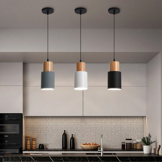 Lámpara de Techo Macarrón de Madera - Diseño Minimalista y Elegante - Image 2