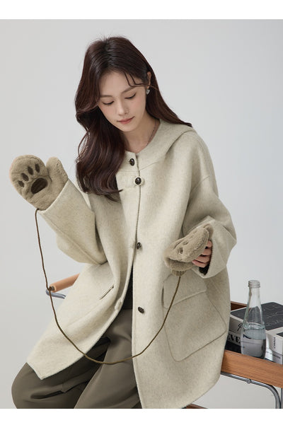 Abrigo de Lana Corto con Capucha Premium - Image 19