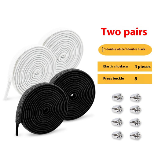 Cordones Elásticos sin Nudo - Zapatos Blancos Unisex con Cierre Ajustable - Image 8