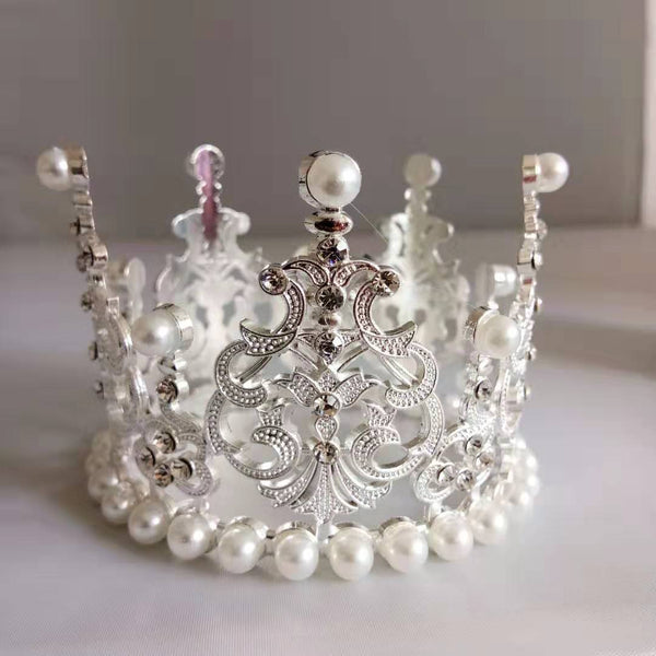 Corona de Perlas Aleación para Decoración de Pasteles - Image 3