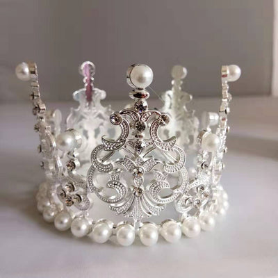 Corona de Perlas Aleación para Decoración de Pasteles - Image 3