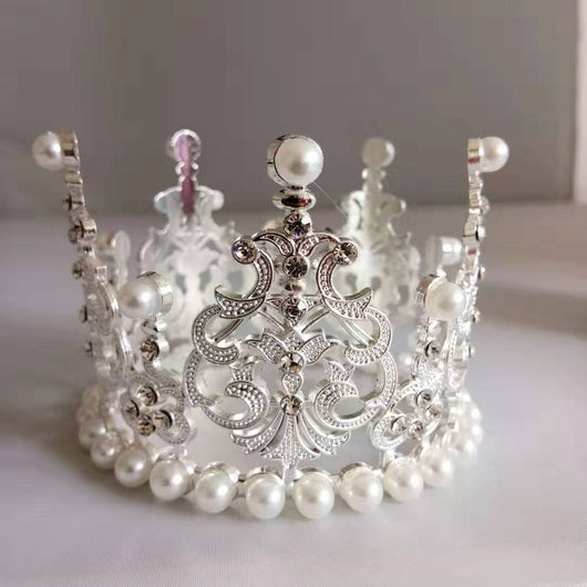 Corona de Perlas Aleación para Decoración de Pasteles - Image 3