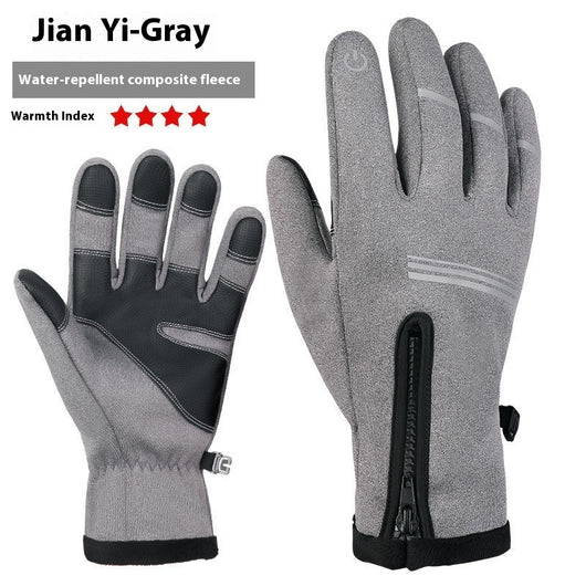 Guantes de Cuero Térmicos Aislados con Forro Polar para Motociclismo Invernal - Image 11