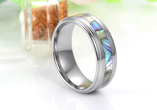 Anillos de Pareja con Incrustación de Tungsteno - Diseño Minimalista y Romántico - Image 14