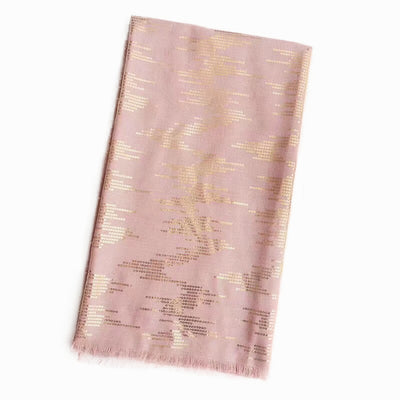 Pañuelo de Algodón y Lino con Borlas Doradas - Image 7