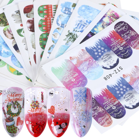 Pegatinas de Agua para Uñas con Diseños de Mariposas, Frutas y Flores Doradas - Image 25