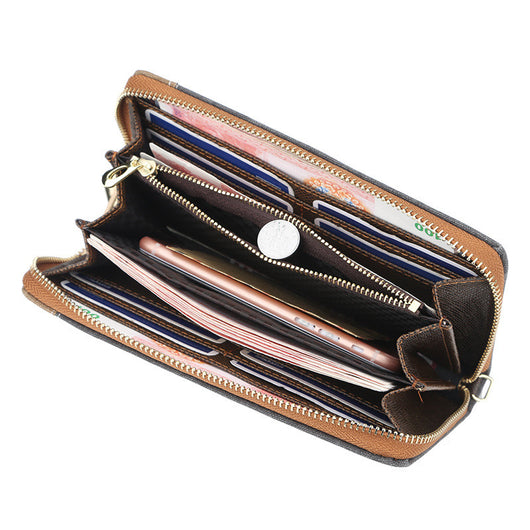 Bolso Clutch de Lona Vintage con Cierre de Cremallera - Image 8