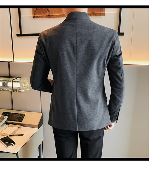 Blazer Slim Fit Ruoshuai para Hombre - Chaqueta Casual de Otoño - Image 11