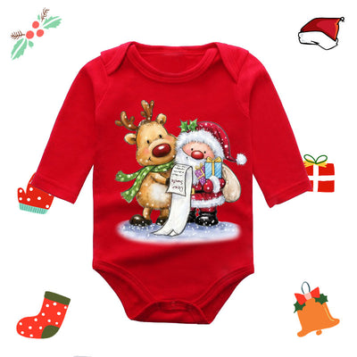 Mameluco Largo Rojo con Diseño de Alce para Bebé Recién Nacido - Image 12