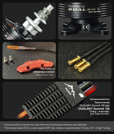 Motor Brushless Shuangtian GA2000R MKII para Aeromodelos de Ala Fija 20cc - Image 6